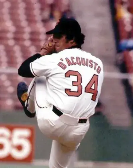 JOHN D’ACQUISTO San Francisco Giants 1974 Majestic Cooperstown Away Baseball Jersey 
