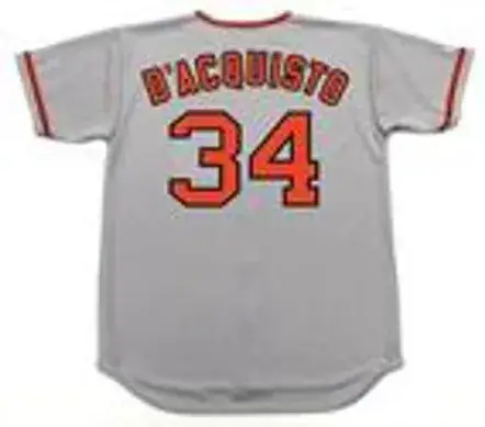 JOHN D’ACQUISTO San Francisco Giants 1974 Majestic Cooperstown Away Baseball Jersey 