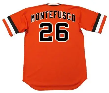 JOHN MONTEFUSCO San Francisco Giants 1978 Majestic Cooperstown Alternate Jersey 