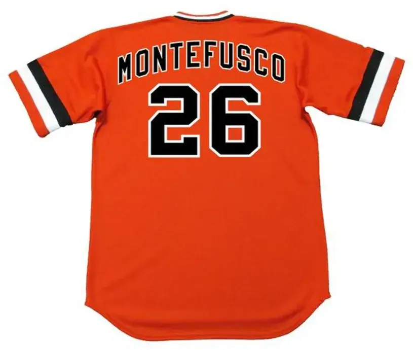 JOHN MONTEFUSCO San Francisco Giants 1978 Majestic Cooperstown Alternate Jersey 