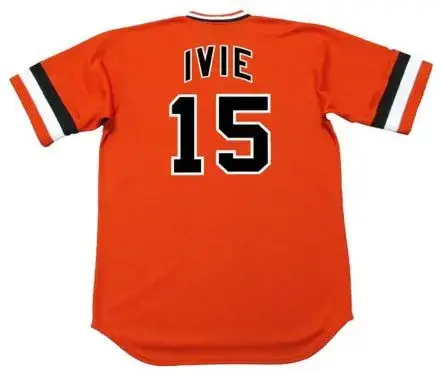 MIKE IVIE San Francisco Giants 1978 Majestic Cooperstown Alternate Baseball Jersey 
