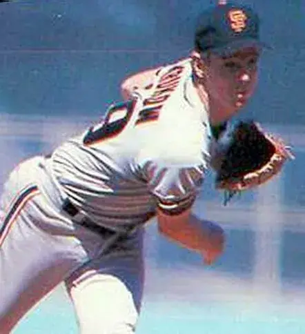 MIKE KRUKOW San Francisco Giants 1989 Away Majestic Baseball Throwback Jersey 