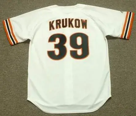 MIKE KRUKOW San Francisco Giants 1989 Majestic Cooperstown Throwback Jersey 