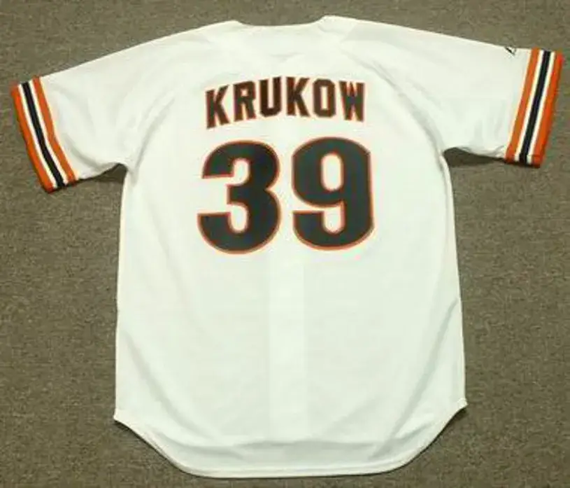 MIKE KRUKOW San Francisco Giants 1989 Majestic Cooperstown Throwback Jersey 