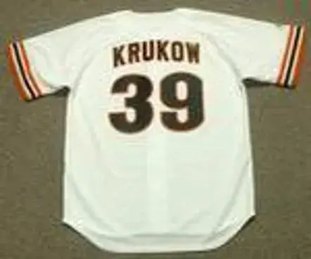 MIKE KRUKOW San Francisco Giants 1989 Majestic Cooperstown Throwback Jersey 