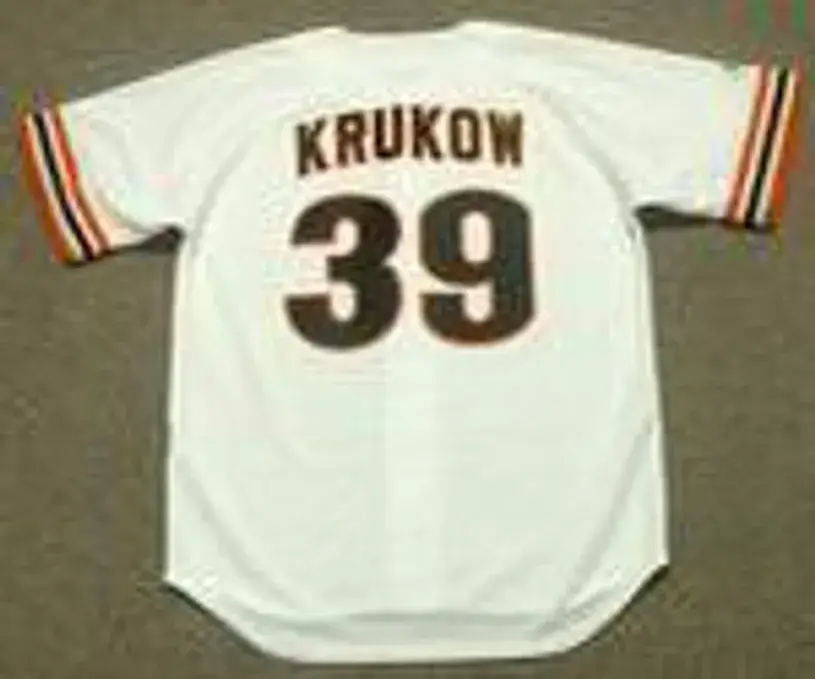MIKE KRUKOW San Francisco Giants 1989 Majestic Cooperstown Throwback Jersey 