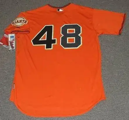 PABLO SANDOVAL San Francisco Giants 2010 Majestic “Cool Base” Authentic Alternate Baseball Jersey 