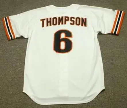 ROBBY THOMPSON San Francisco Giants 1989 Majestic Cooperstown Throwback Jersey 