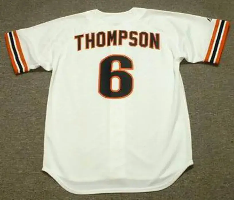 ROBBY THOMPSON San Francisco Giants 1989 Majestic Cooperstown Throwback Jersey 