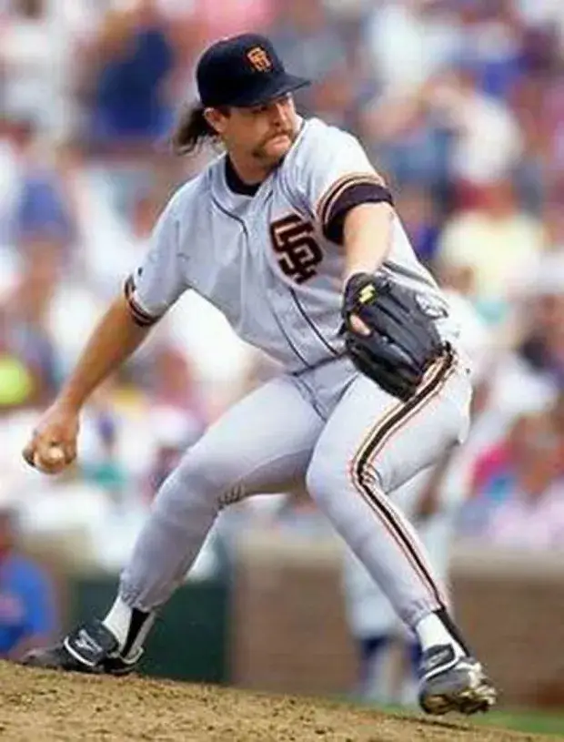 ROD BECK San Francisco Giants 1993 Majestic Cooperstown Away Baseball Jersey 