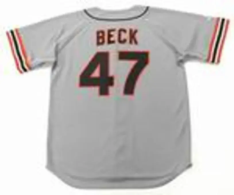 ROD BECK San Francisco Giants 1993 Majestic Cooperstown Away Baseball Jersey 