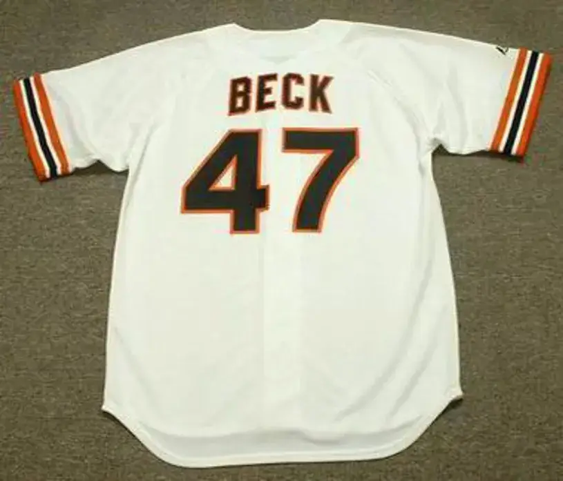 ROD BECK San Francisco Giants 1993 Majestic Cooperstown Throwback Home Jersey 