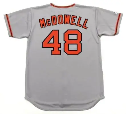 SAM McDOWELL San Francisco Giants 1973 Majestic Cooperstown Away Baseball Jersey 