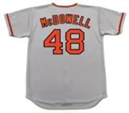SAM McDOWELL San Francisco Giants 1973 Majestic Cooperstown Away Baseball Jersey 