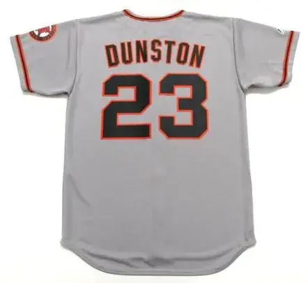 SHAWON DUNSTON San Francisco Giants 2002 Majestic Throwback Away Baseball Jersey 