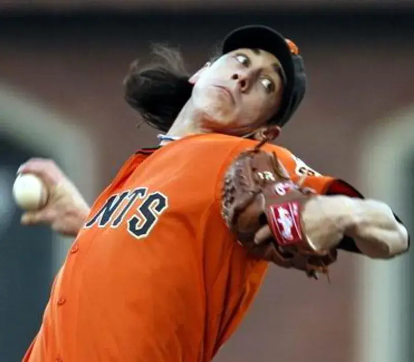 TIM LINCECUM San Francisco Giants 2010 Majestic “Cool Base” Authentic Alternate Baseball Jersey 