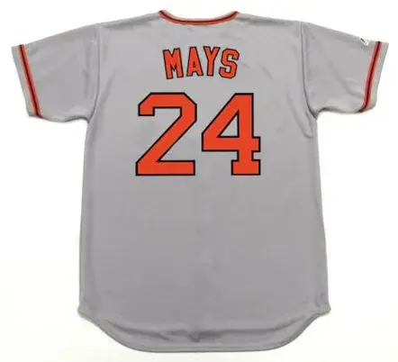 WILLIE MAYS San Francisco Giants 1970’s Majestic Cooperstown Away Baseball Jersey 