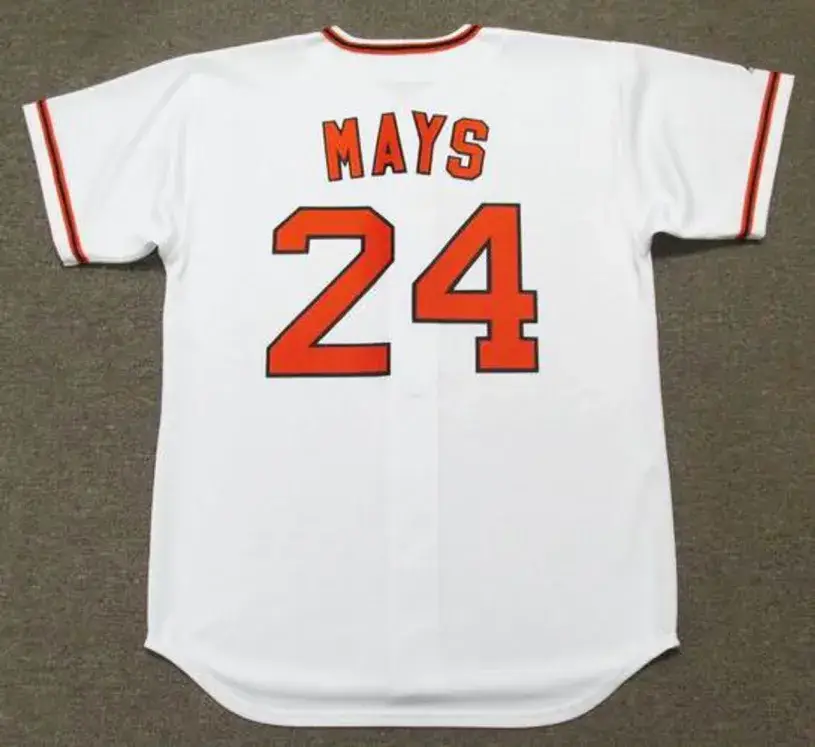 WILLIE MAYS San Francisco Giants 1970’s Majestic Cooperstown Home Baseball Jersey 