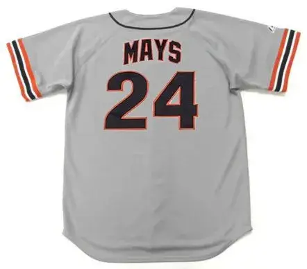 WILLIE MAYS San Francisco Giants 1980’s Away Majestic Baseball Throwback Jersey 
