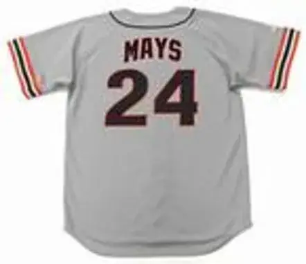 WILLIE MAYS San Francisco Giants 1980’s Away Majestic Baseball Throwback Jersey 