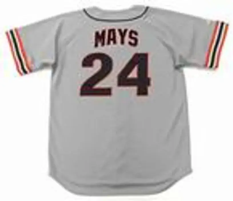 WILLIE MAYS San Francisco Giants 1980’s Away Majestic Baseball Throwback Jersey 