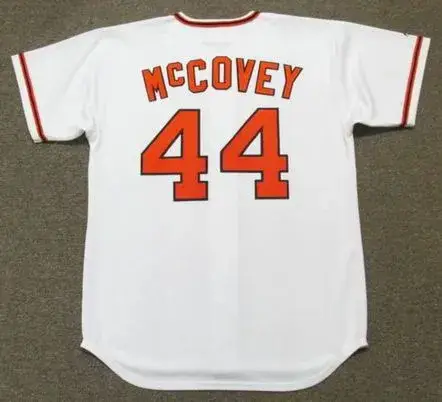 WILLIE McCOVEY San Francisco Giants 1973 Majestic Cooperstown Home Baseball Jersey 