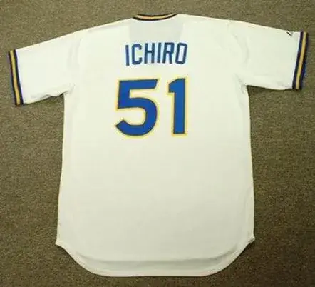 ICHIRO SUZUKI Seattle Mariners 1970’s Majestic Cooperstown Baseball Jersey 