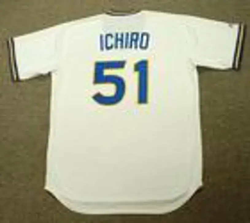 ICHIRO SUZUKI Seattle Mariners 1970’s Majestic Cooperstown Baseball Jersey 