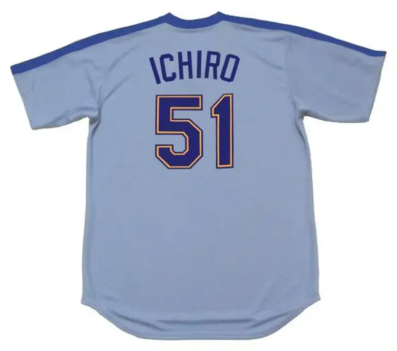 ICHIRO SUZUKI Seattle Mariners 1980’s Majestic Cooperstown Throwback Baseball Jersey 