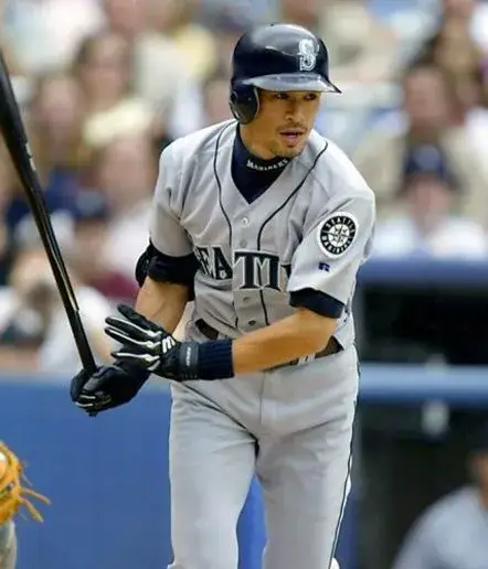 ICHIRO SUZUKI Seattle Mariners 2001 Majestic Throwback Away Baseball Jersey 