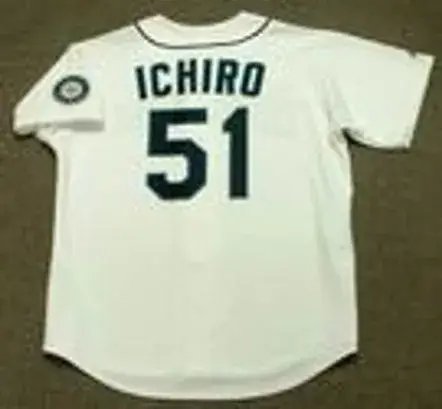 ICHIRO SUZUKI Seattle Mariners 2001 Majestic Throwback Home Baseball Jersey 