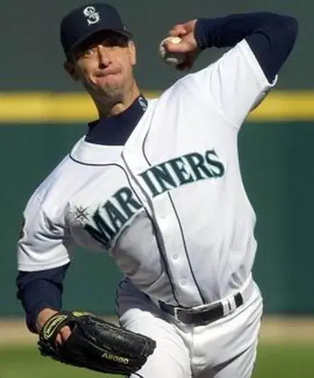 JAMIE MOYER Seattle Mariners 1997 Majestic Throwback Home Baseball Jersey 