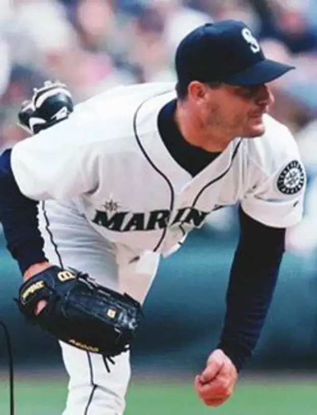 JAMIE MOYER Seattle Mariners 1997 Majestic Throwback Home Baseball Jersey 