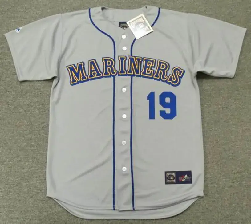 JAY BUHNER Seattle Mariners 1992 Majestic Cooperstown Away Baseball Jersey