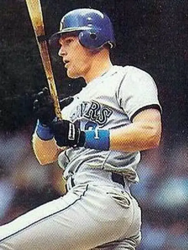 JAY BUHNER Seattle Mariners 1992 Majestic Cooperstown Away Baseball Jersey 