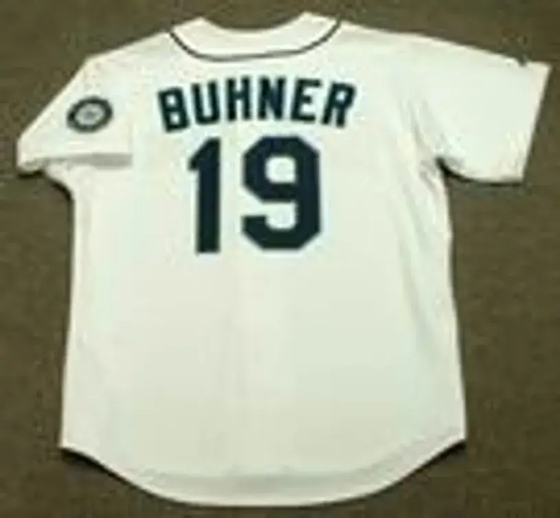 JAY BUHNER Seattle Mariners 1997 Majestic Throwback Home Baseball Jersey 