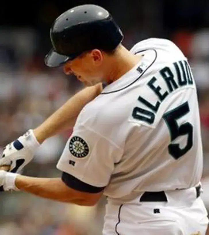 JOHN OLERUD Seattle Mariners 2001 Majestic Throwback Home Baseball Jersey 