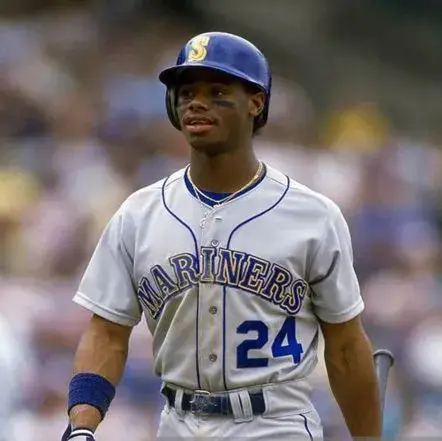 KEN GRIFFEY JR. Seattle Mariners 1989 Away Majestic Baseball Throwback Jersey 