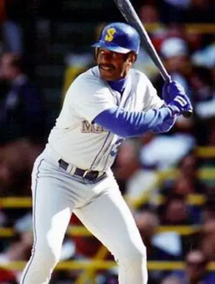 KEN GRIFFEY Seattle Mariners 1990 Majestic Cooperstown Away Baseball Jersey 