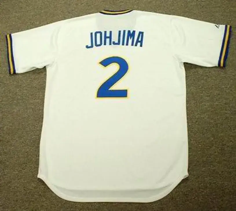 KENJI JOHJIMA Seattle Mariners Majestic Cooperstown Throwback Baseball Jersey 