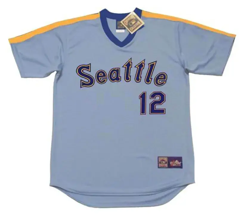 MARK LANGSTON Seattle Mariners 1984 Majestic Cooperstown Away Baseball Jersey