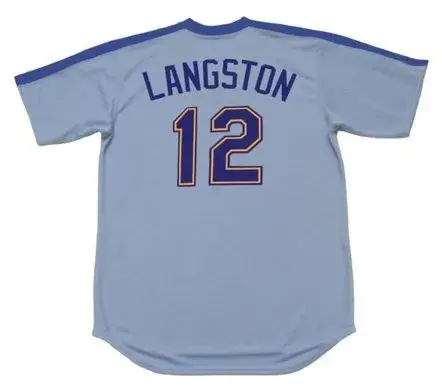 MARK LANGSTON Seattle Mariners 1984 Majestic Cooperstown Away Baseball Jersey 