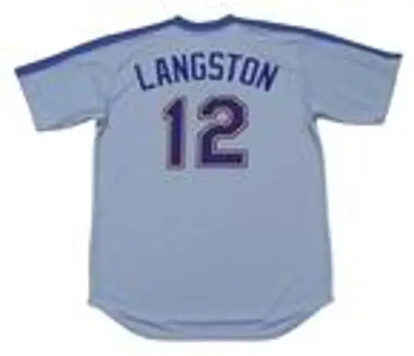 MARK LANGSTON Seattle Mariners 1984 Majestic Cooperstown Away Baseball Jersey 