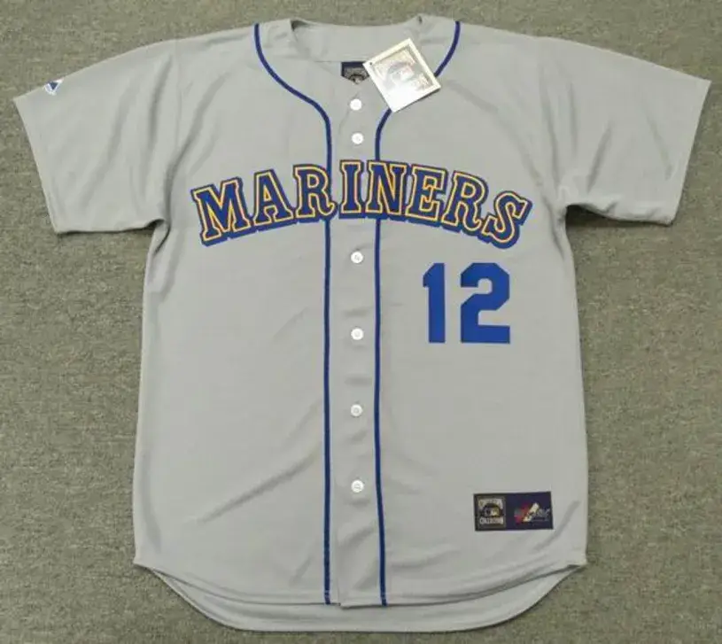 MARK LANGSTON Seattle Mariners 1987 Majestic Cooperstown Away Baseball Jersey
