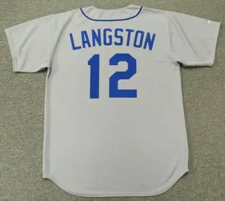 MARK LANGSTON Seattle Mariners 1987 Majestic Cooperstown Away Baseball Jersey 