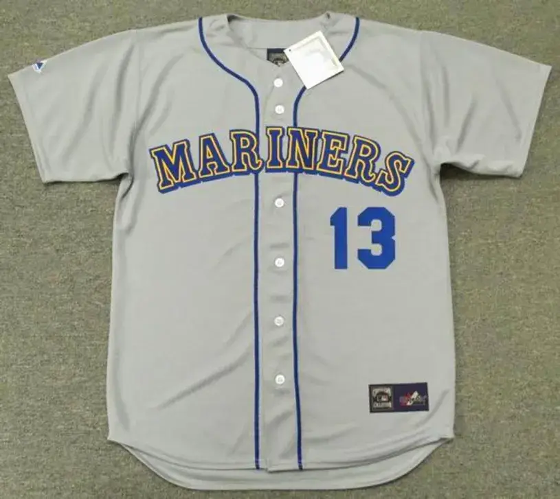 OMAR VIZQUEL Seattle Mariners 1992 Majestic Cooperstown Away Baseball Jersey