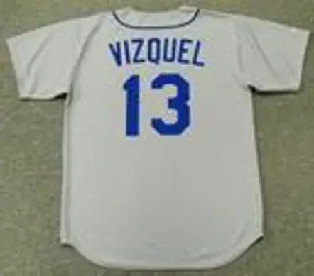 OMAR VIZQUEL Seattle Mariners 1992 Majestic Cooperstown Away Baseball Jersey 