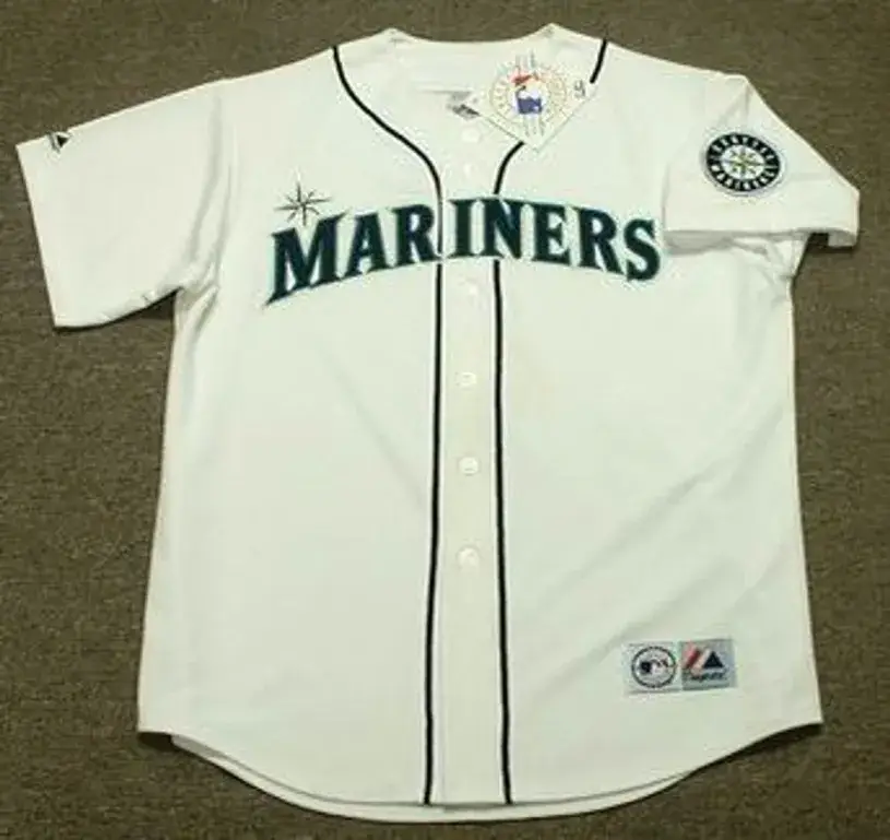 OMAR VIZQUEL Seattle Mariners 1993 Majestic Throwback Home Baseball Jersey