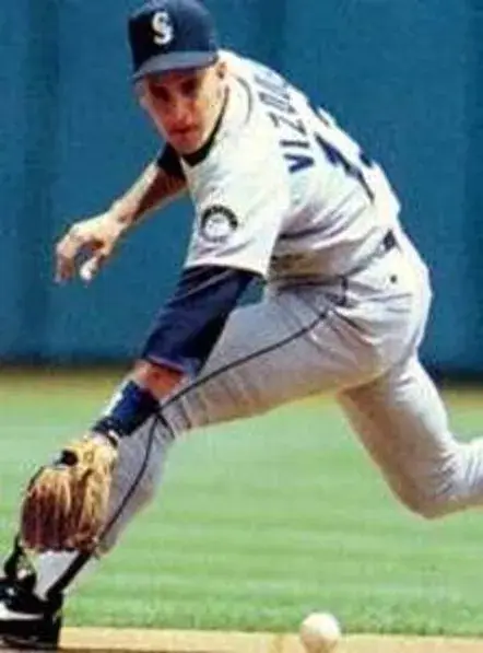 OMAR VIZQUEL Seattle Mariners 1993 Majestic Throwback Home Baseball Jersey 