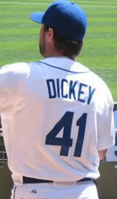 R.A. DICKEY Seattle Mariners 2008 Majestic Throwback Home Baseball Jersey 